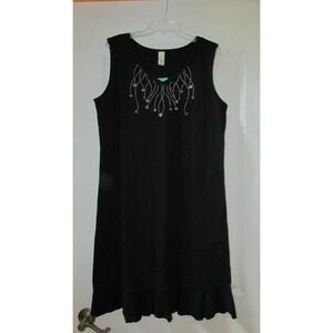 Sun Moda black sun dress swim beach cover rhinestones NWT Small $43.00 USA made